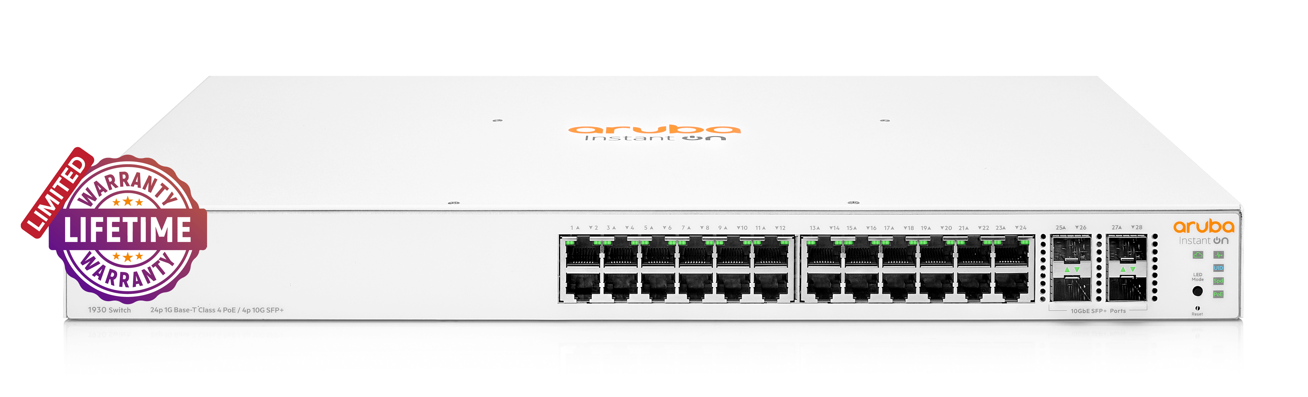 HPE Networking Instant On 1930 4SFP + 24 Port 370W Switch | ARU-IO-SW193024G-370W