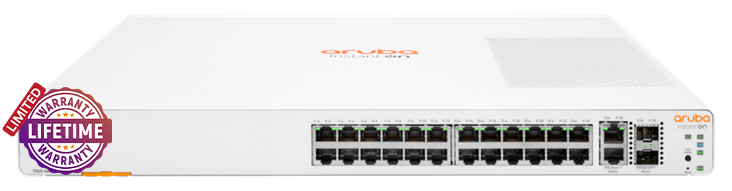 HPE Networking Instant On 1960 2SFP+ 24 Port 370W Switch |ARU-IO-SW196024G-370W